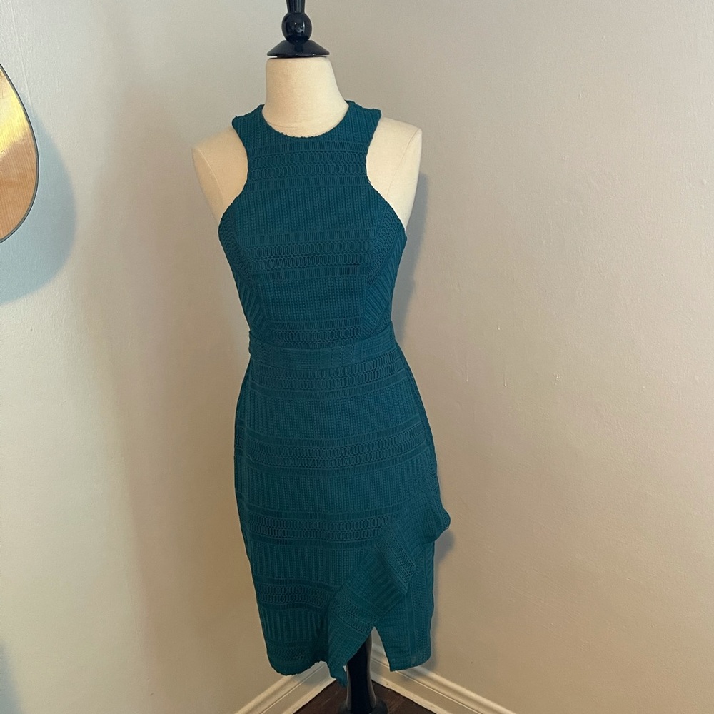 Adelyn Rae Dark Teal Dress